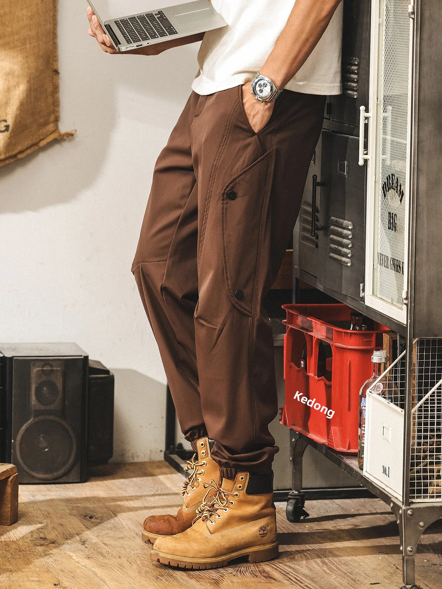 

Outdoor Qui Dry Workwear Trousers Men's Summer New American Loose Trendy Straight Leg Cuffed Men's Sports Casual Pants