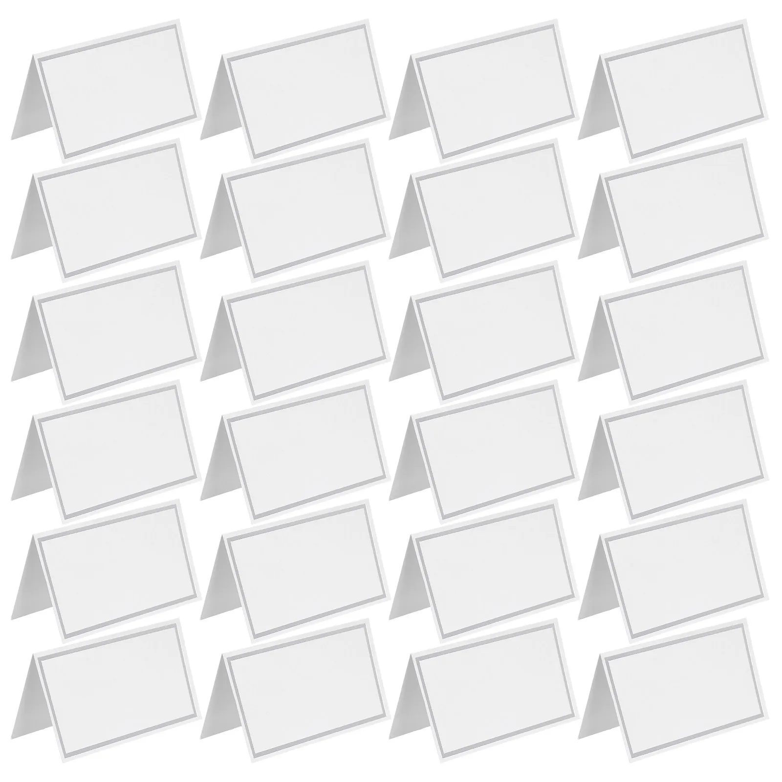 100PCS Place Cards Gold Foil Table Setting Cards Blank Tent Name Cards Wedding Party Dinner Seating Labels Writable Paper