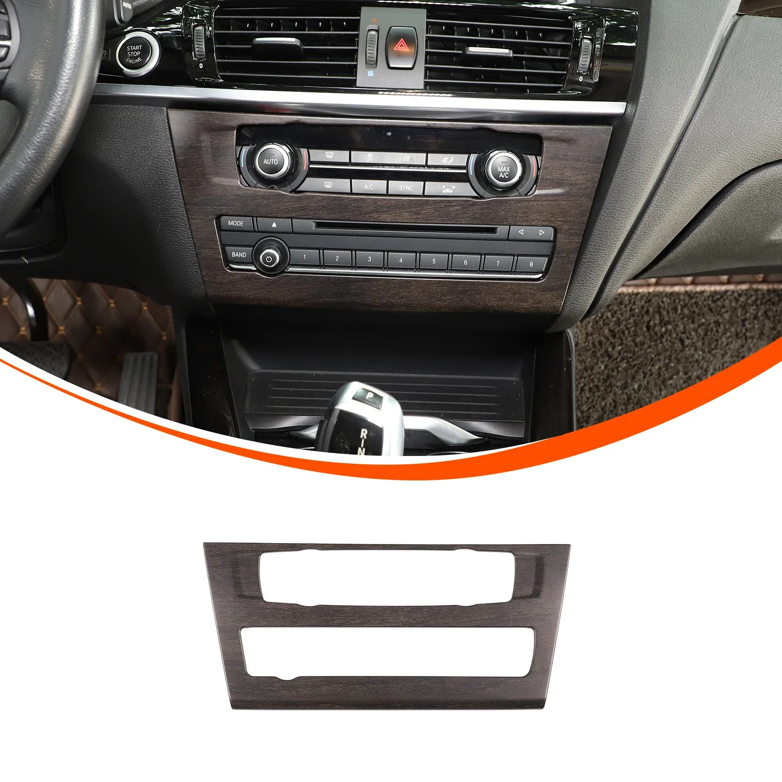 Car Air Conditioning Volume Adjustment Frame Trim CD Panel Cover for BMW X3 F25 X4 F26 2011-2017 Carbon Fiber Style Accessories
