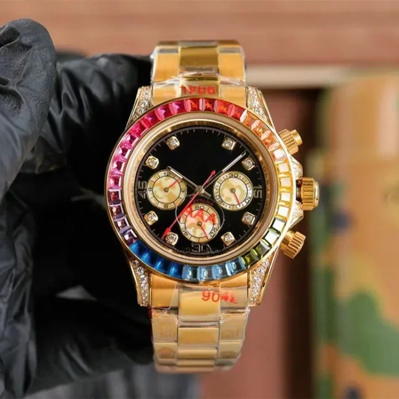 2024 Rainbow Dido Starry Diamond Function Second Automatic Mechanical Series Daytona Fully Automatic Mechanical Men\'s Watch