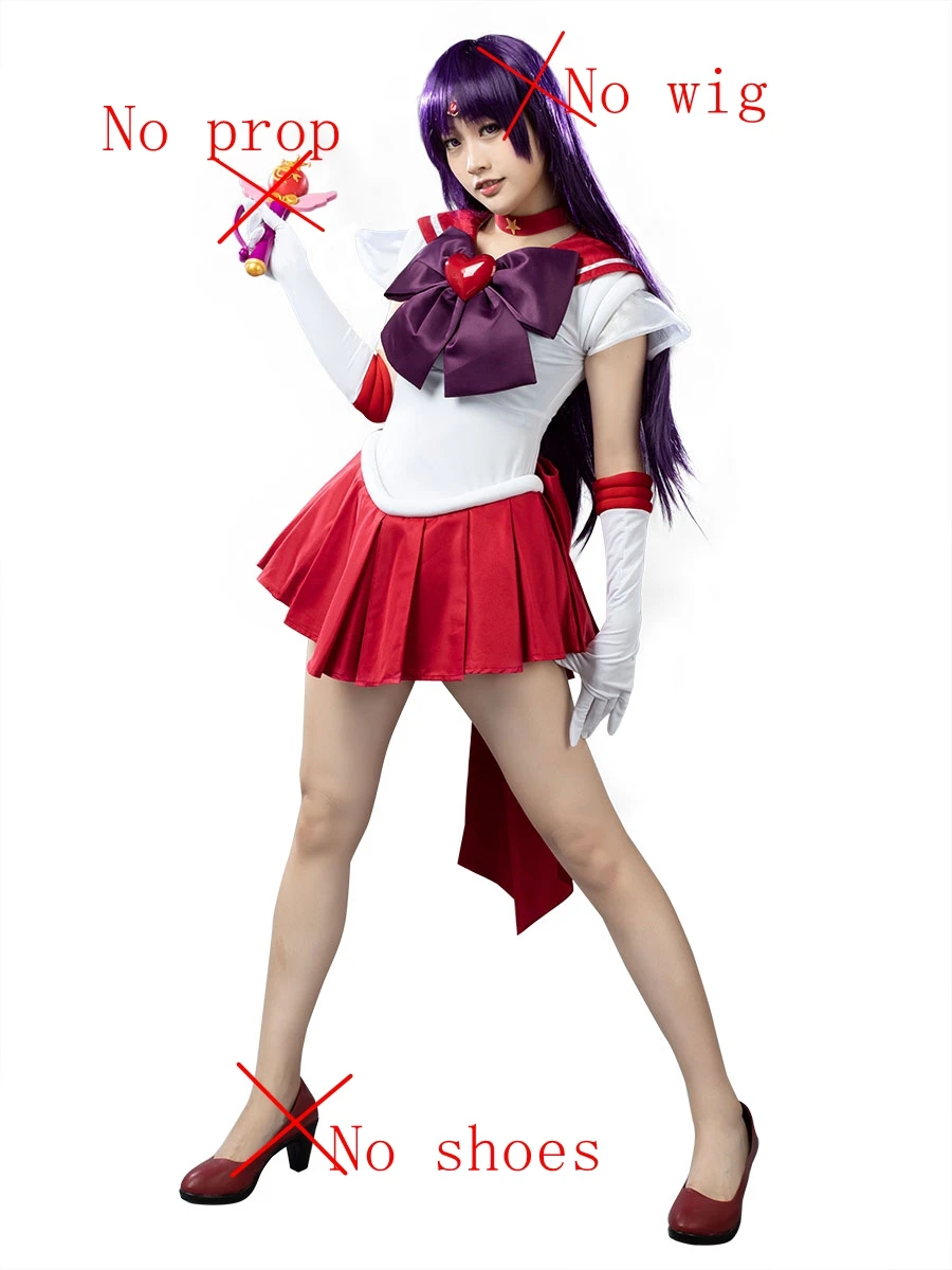 Anime Sailor Super S Film Sailor Mars Rei Hino Raye Cosplay Kostuum voor Vrouwen Rollenspel