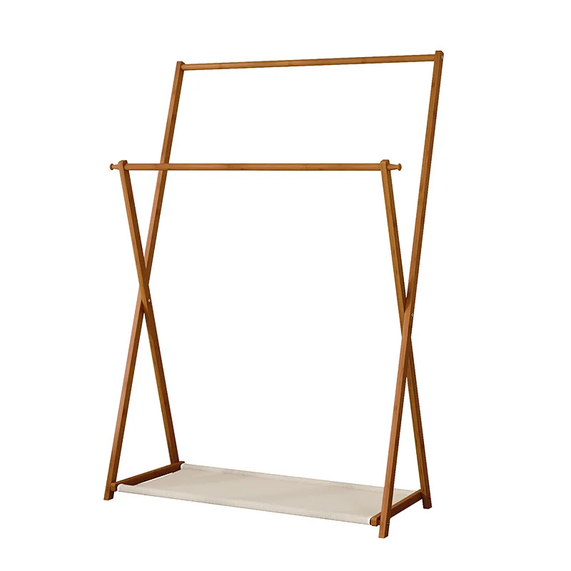 

floor-to-ceiling hanger, bedroom folding clothes drying for home use, small indoor simple coat rack, and clothes