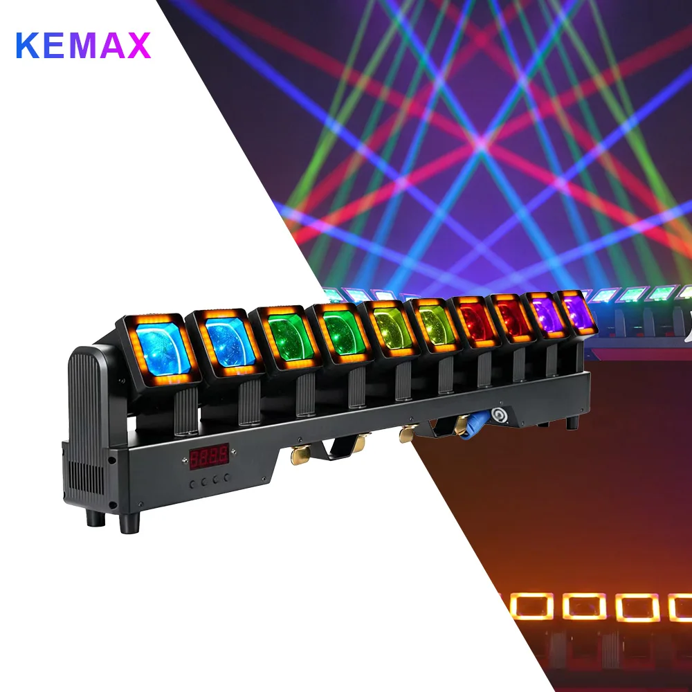 10X40W Moving Head DJ Lights DMX512 LED Beam Rotating Matrix RGBW Disco Stage Effect For Nightclub Wedding Party Bar Concert