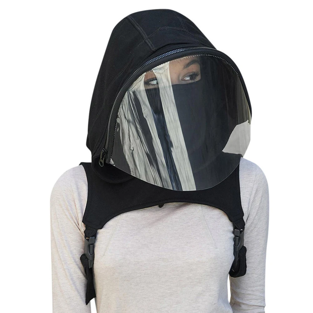 Protective Hooded Face Shield Breathable Detachable Dustproof And Anti-droplets Hood Snug Fit Go To An Event Party Give Gifts