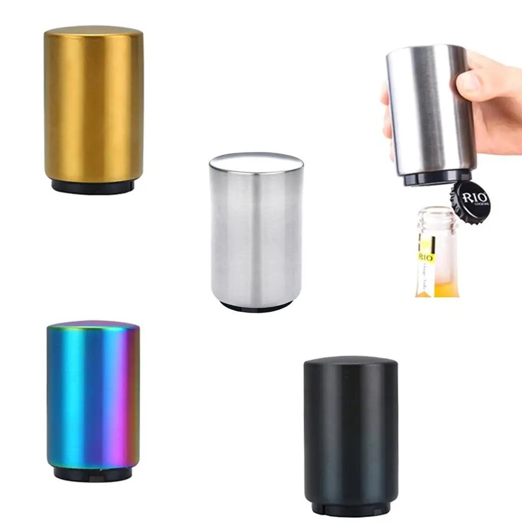 فتاحة زجاجات البيرة الأوتوماتيكية من الفولاذ المقاوم للصدأ مع أداة مطبخ الماسك المغناطيسي #6