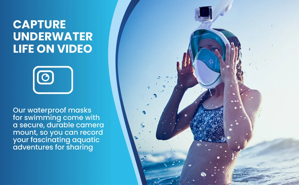 Unterwasser Schnorcheln Vollgesichts Kinder Schwimmmaske Set Tauchen Atemschutzmasken Antibeschlag Sichere Atmung für Kinder Erwachsene – Detail 1