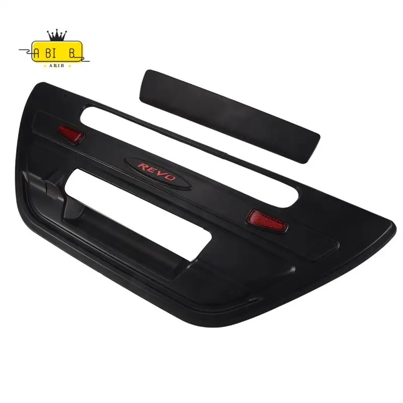 

ABIB -For Toyota Hilux Accessories Back Door Decoration Tail Gate Rear Door Handle Cover Trunk Trim For REVO 2015-2017