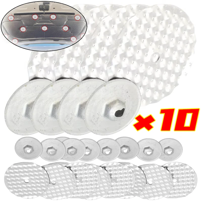 1~10Sets Car Heat Shield Repair Kit Protection Plate Shield Washer Attachment Engine Bay Replacement Heat Protection 07146949380