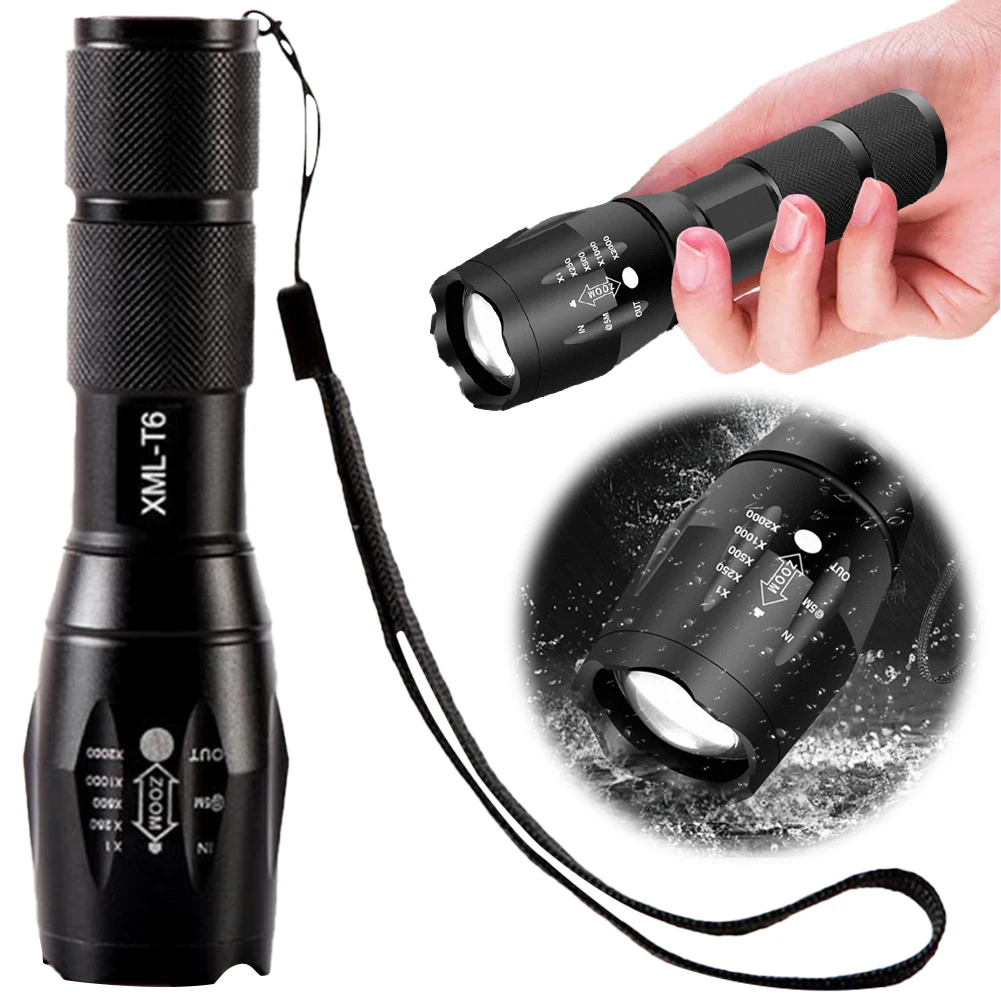 Super Bright LED Flashlight 5 Modes Handheld Flashlight Torch Light Waterproof Emergency Flashlight for Outdoor Home