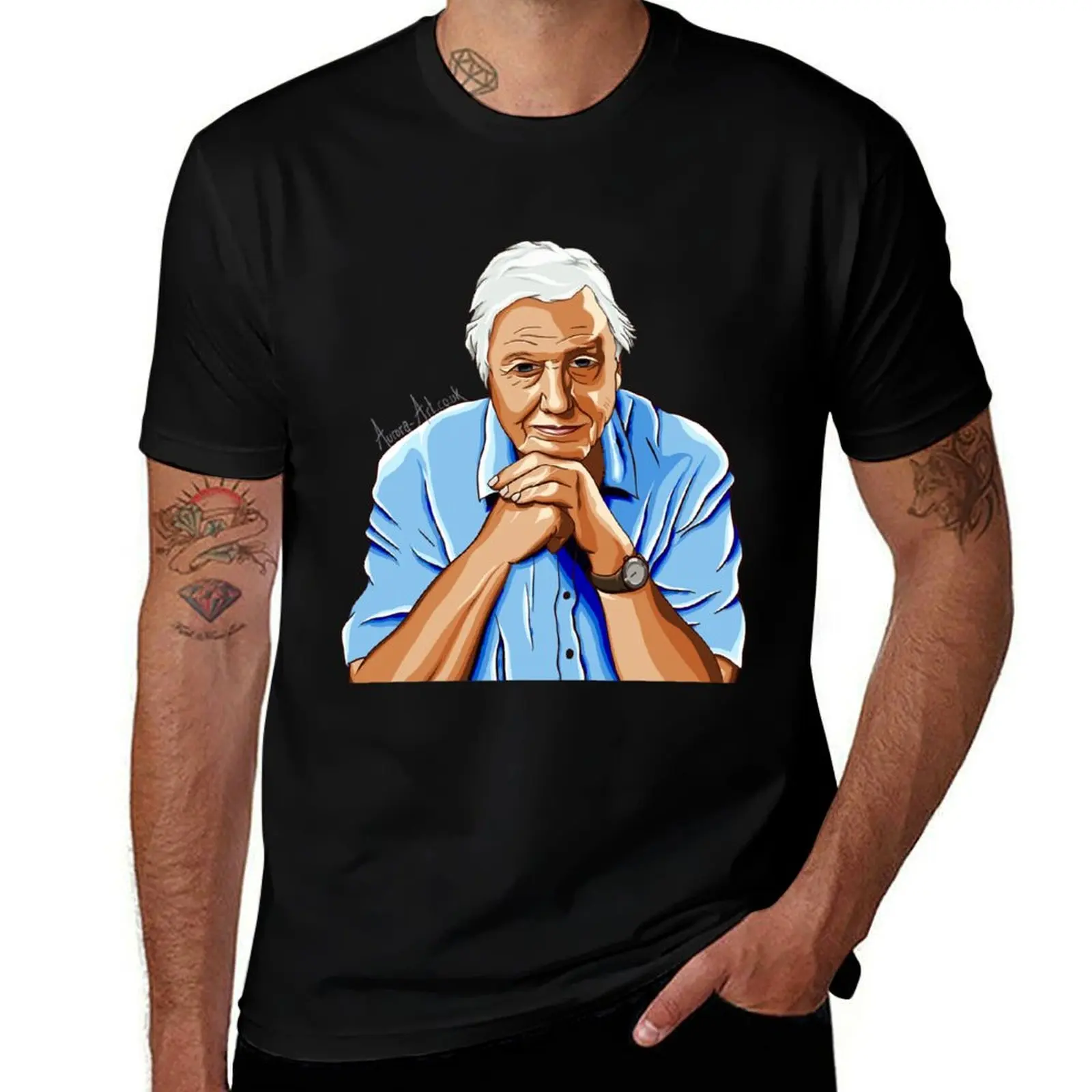 

Mens Womens The Legendary Sir David Attenborough Cool Gift T-Shirt korean fashion plain shirts men