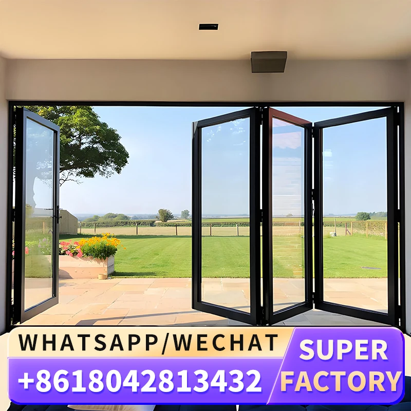 AisDecor Bifold Barn Door Hardware Wholesale Apartment House Bi Folding Barn Door for indoor