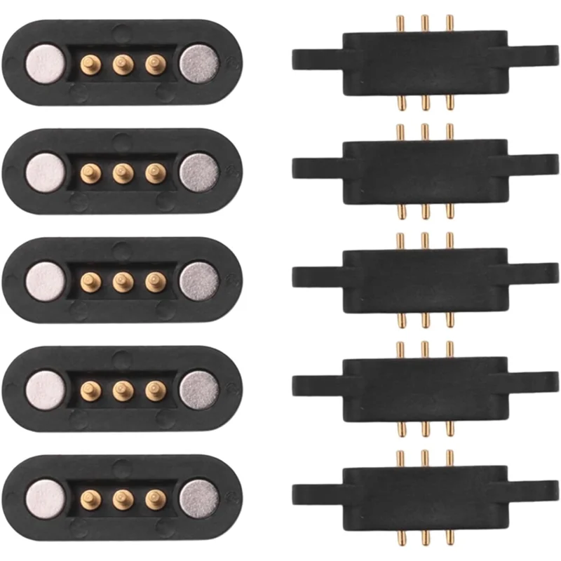 

A98Z 20 пар 3-контактный подпружиненный магнитный разъем Pogo Pin, 3 положения магнитов, шаг 2,3 мм, сквозные отверстия, мужской и женский зонд