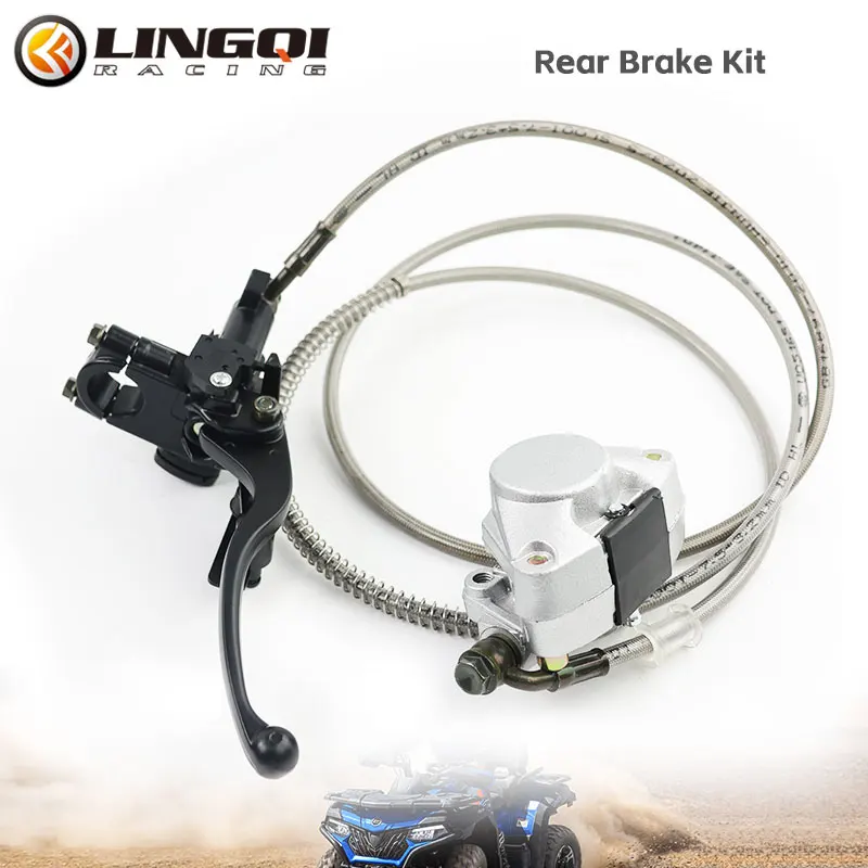 

LINGQI RACING ATV Rear Hydraulic Disc Brake Master Cylinder Caliper Assembly For Moped Scooter 4 Wheel Off Road Dune Buggy Parts