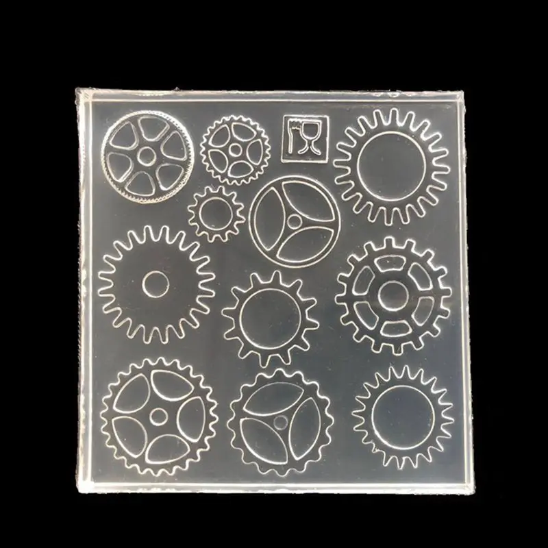 Decortive Chocolate Cake Fondant Mold Gear Shape DIY Resin Jewelry Pendant Decor Watch Wheel Cog Gears Crafts Tool