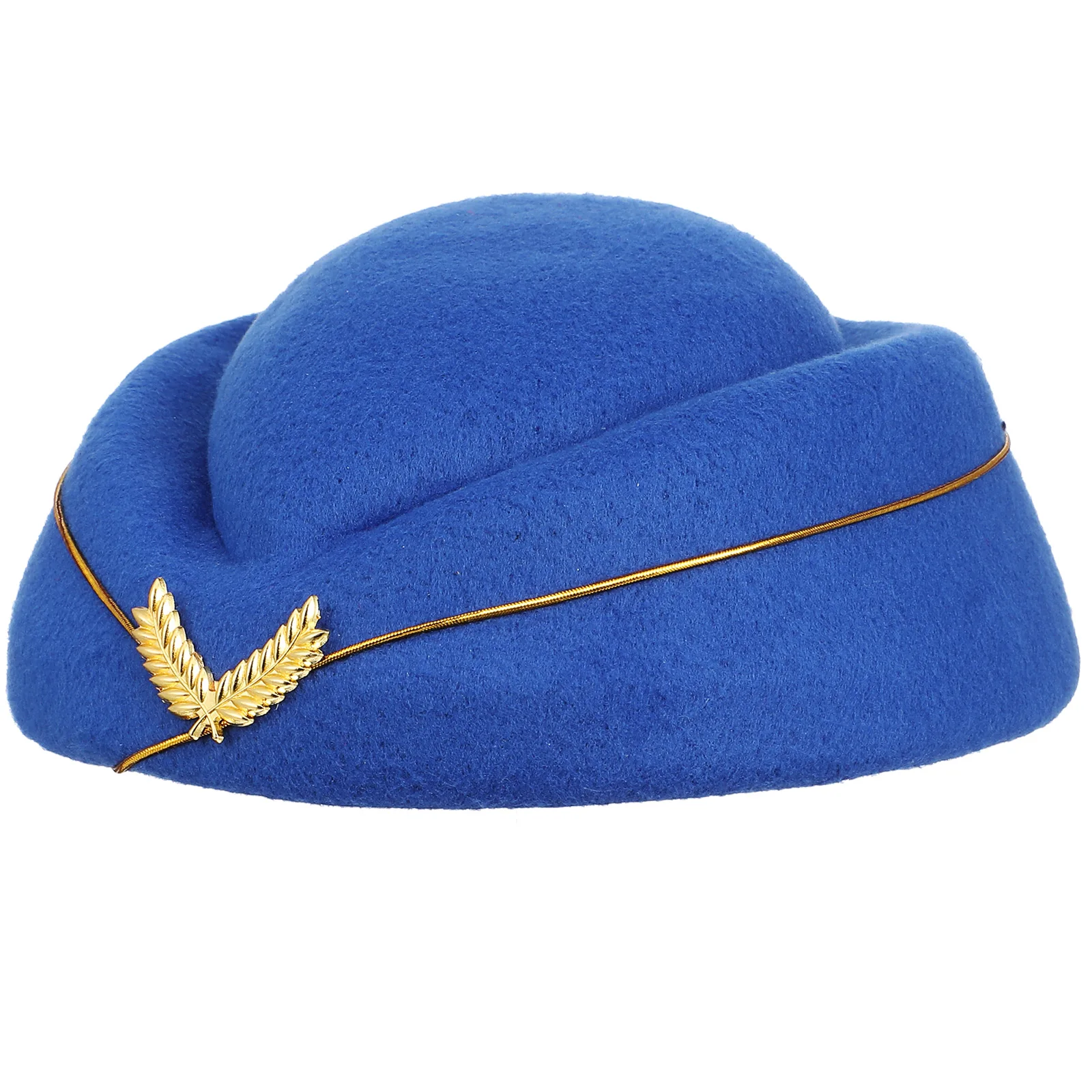 

Women Air Stewardess Hat Flight Attendant Cap Costume Cosplay Elegant Design Easy Wash Royal Blue One Size Fits Most