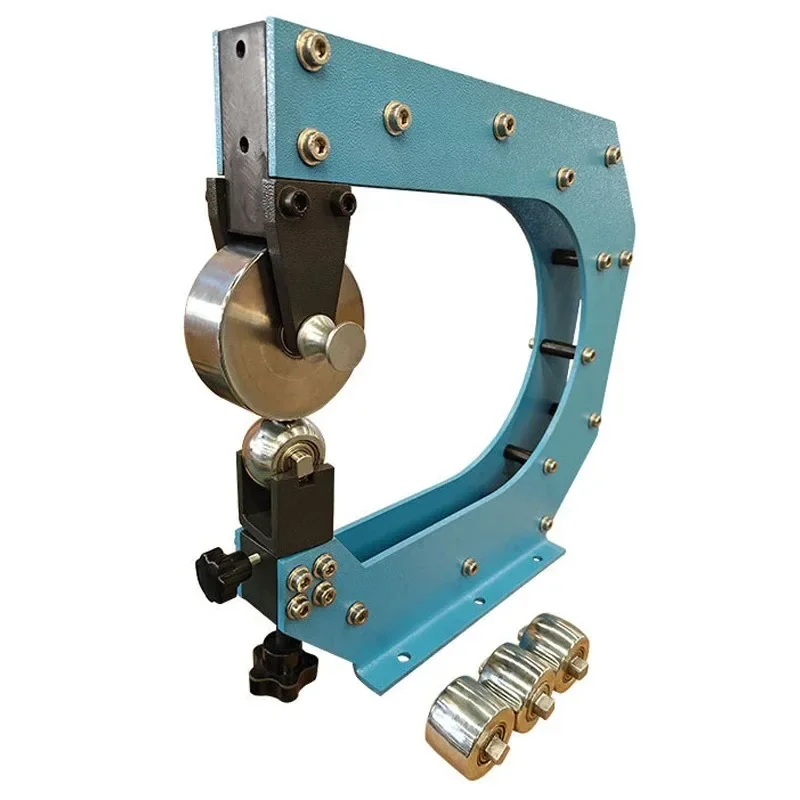 Benchtop English Wheel 1.5×305mm, 305mm Throat Depth, 90° Rotatable Upper Wheel Adjustable Lower Feed Port