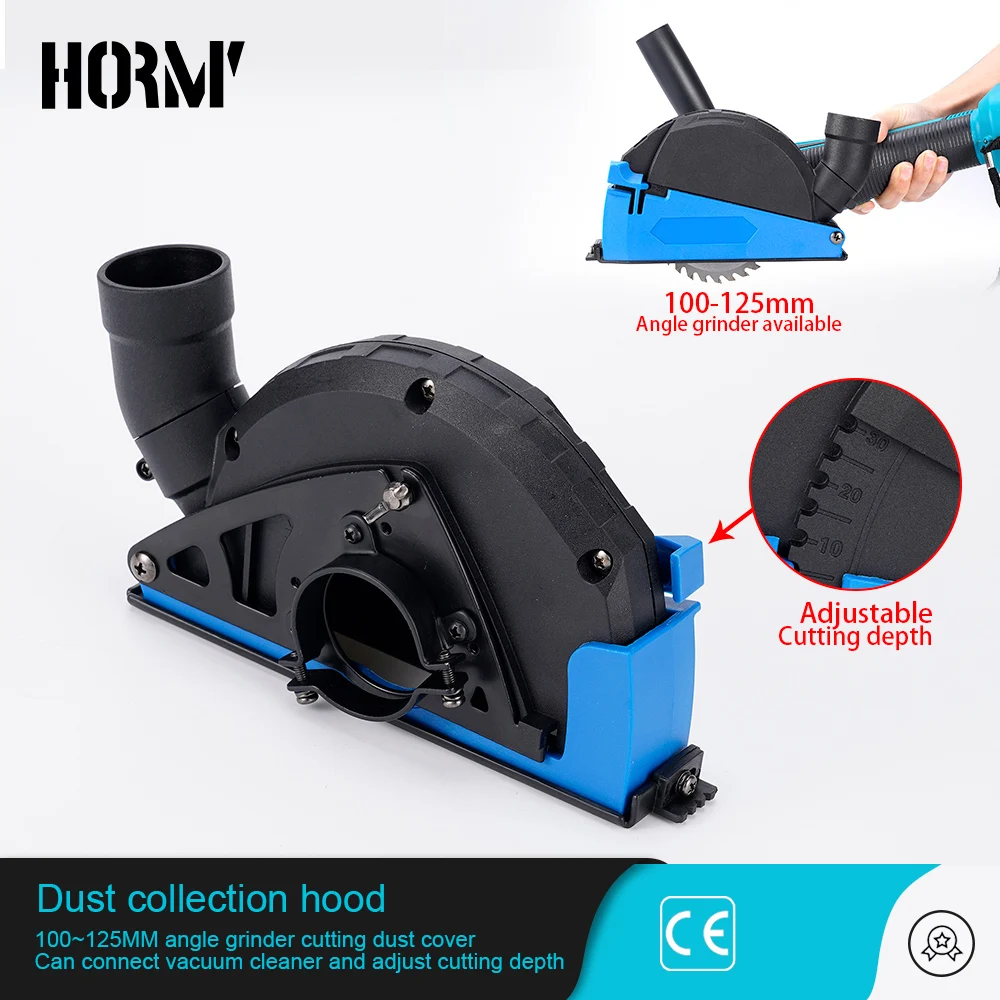 Hormy Dust Shroud Angle Grinder Universal Surface Cutting Dust Collector Cover Attachment For 100/125 Angle Grinder 4 To 5 Inch