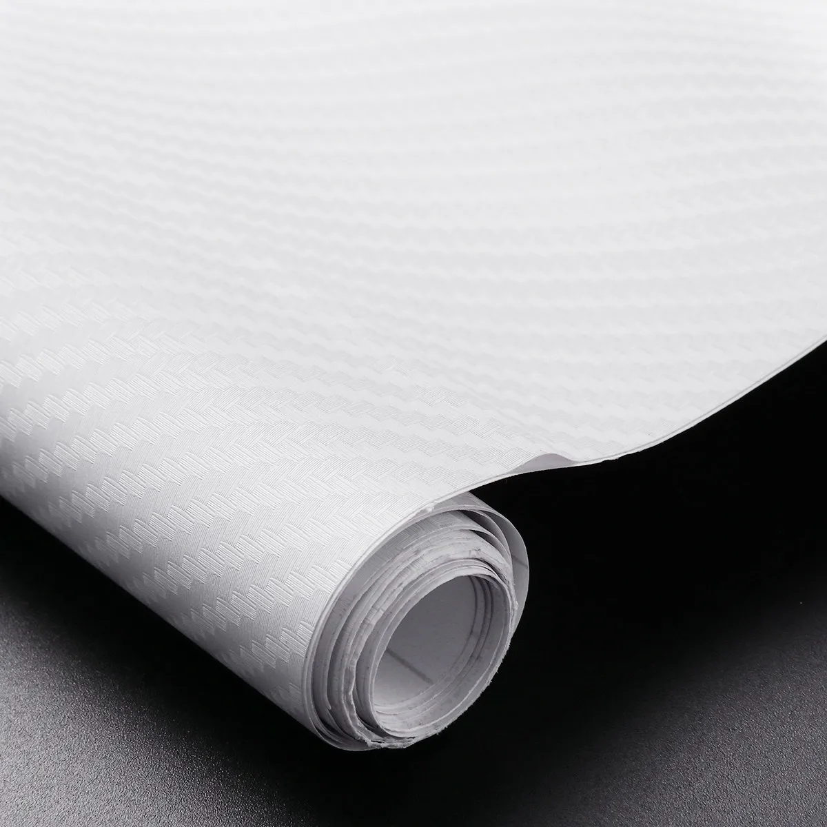 

Carbon Fiber Car Wrap Roll 3D Texture Self-Adhesive Waterproof Sticker Easy Cut Remove No Residue Vehicle Decor 30x127cm