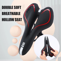 Bike seat cushion Mountain bike seat cushion PU hollow breathable shock absorbing high elastic sponge saddle seat riding accesso