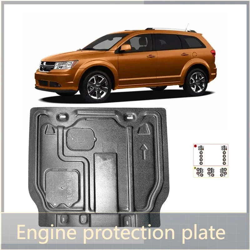 

For DODGE JCUV Grand Caravan 2011-2020 Black Under Engine Guard Plate Splash Shield Mud Fender Cover Mudguard Protector