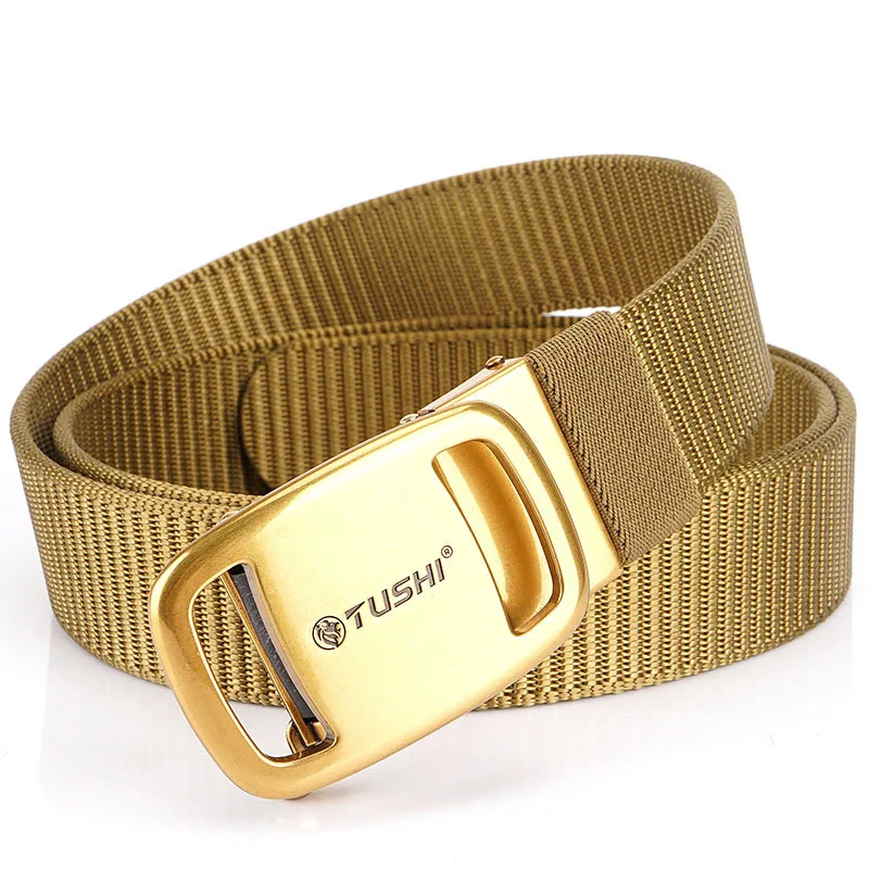 TUSHI ceinture tactique hommes chasse en plein air multi fonction alliage boucle automatique Waish haute qualité Corps marin doux véritable Nylon