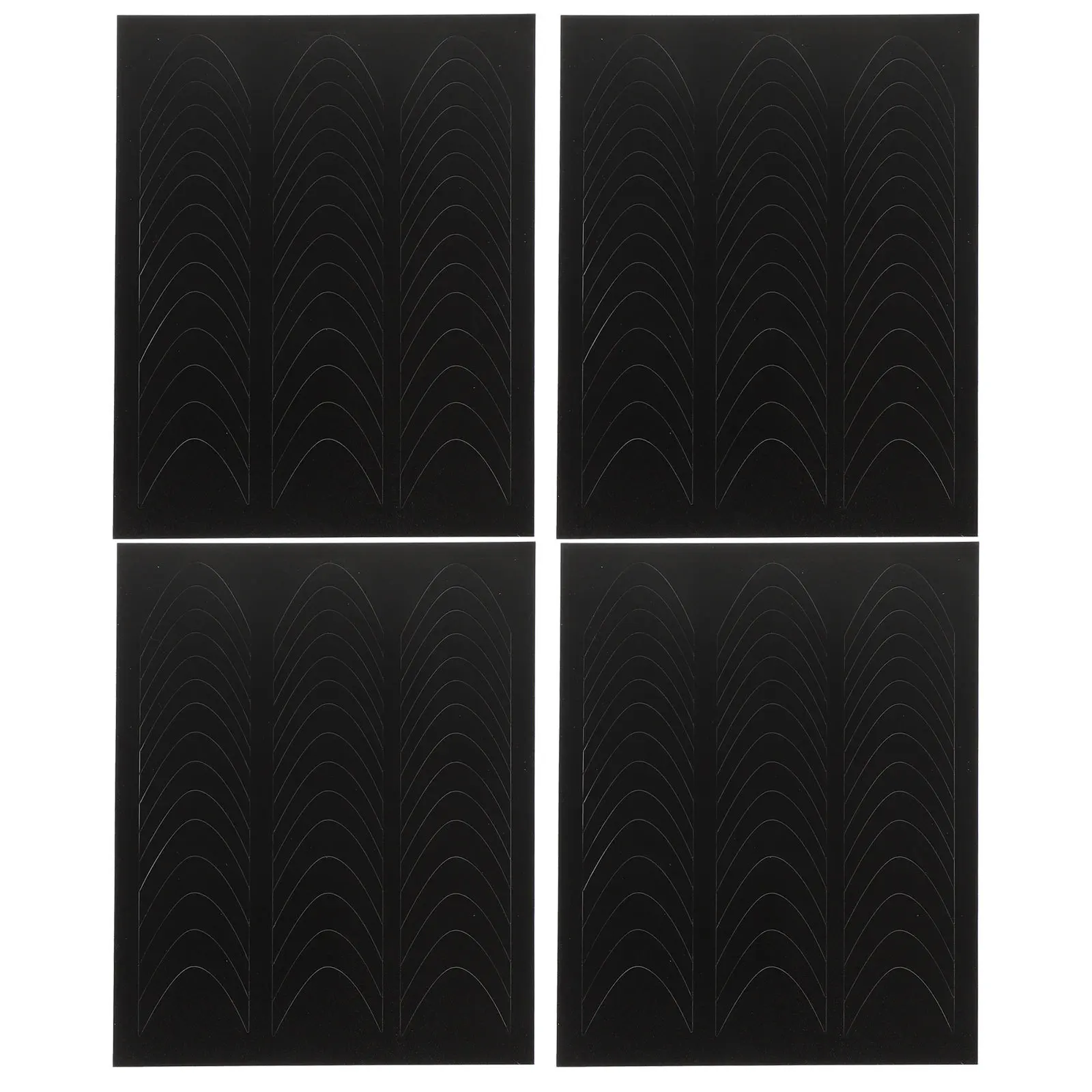 4 أوراق الفرنسية تلميح مسمار أدلة ذاتية اللصق مسمار الفن الإستنسل لحافة ناعمة الفرنسية مانيكير ملصقات ملصقات للأظافر