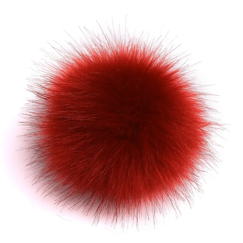 DIY Imitation Fox Fur 8cm Rubber Band Pin Hidden Buckle Hairball Is Suitable for Hat Accessories and Clothing Accessories