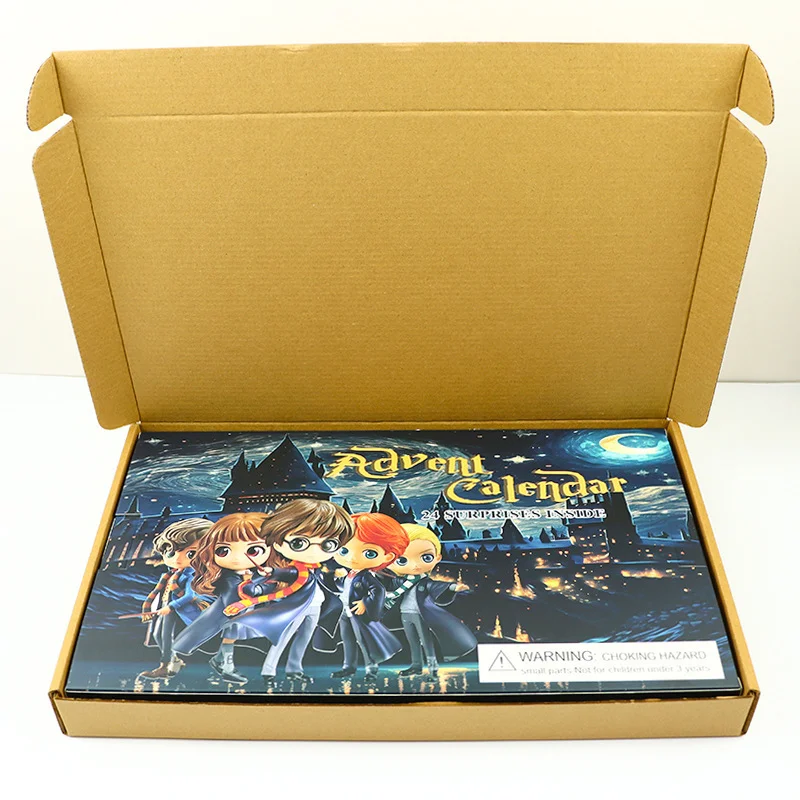 Calendario de Adviento de Navidad 24 días Harry Potter Caja ciega sorpresa Figuras de anime Juego de juguetes Cuenta regresiva navideña Regalo para fanáticos de los niños