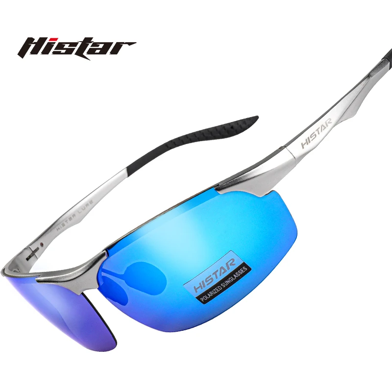 HISTAR Polarized Sunglasses Anti-UV HD Vision Anti-Glear AL-M Alloy Frame Rubber Nose PAD Hot Selling Fishing Glasses