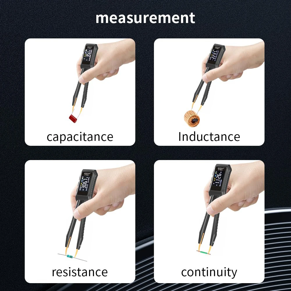 ZOYI ZT-MD1 Mini Smart Tweezer LCR SMD ESR Tester Resistance Capacitance Inductance Continuity Diode Test Measurement Tools