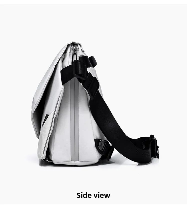 Große Umhängetasche mit viel Stauraum, wasserdichte Messenger-Tasche, mit Magnetverschluss, Handtasche für Laptops, ideal für Studenten und Männer. – Detail 22