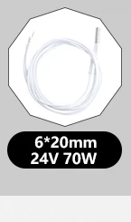 Trianglelab 24V 70W Heizpatrone Rot 6x20mm Mit 100CM Kabel 3D-Drucker für V6 HOTEND Volcano MK8 MK9 CR-10 Ender 3 – Detail 10