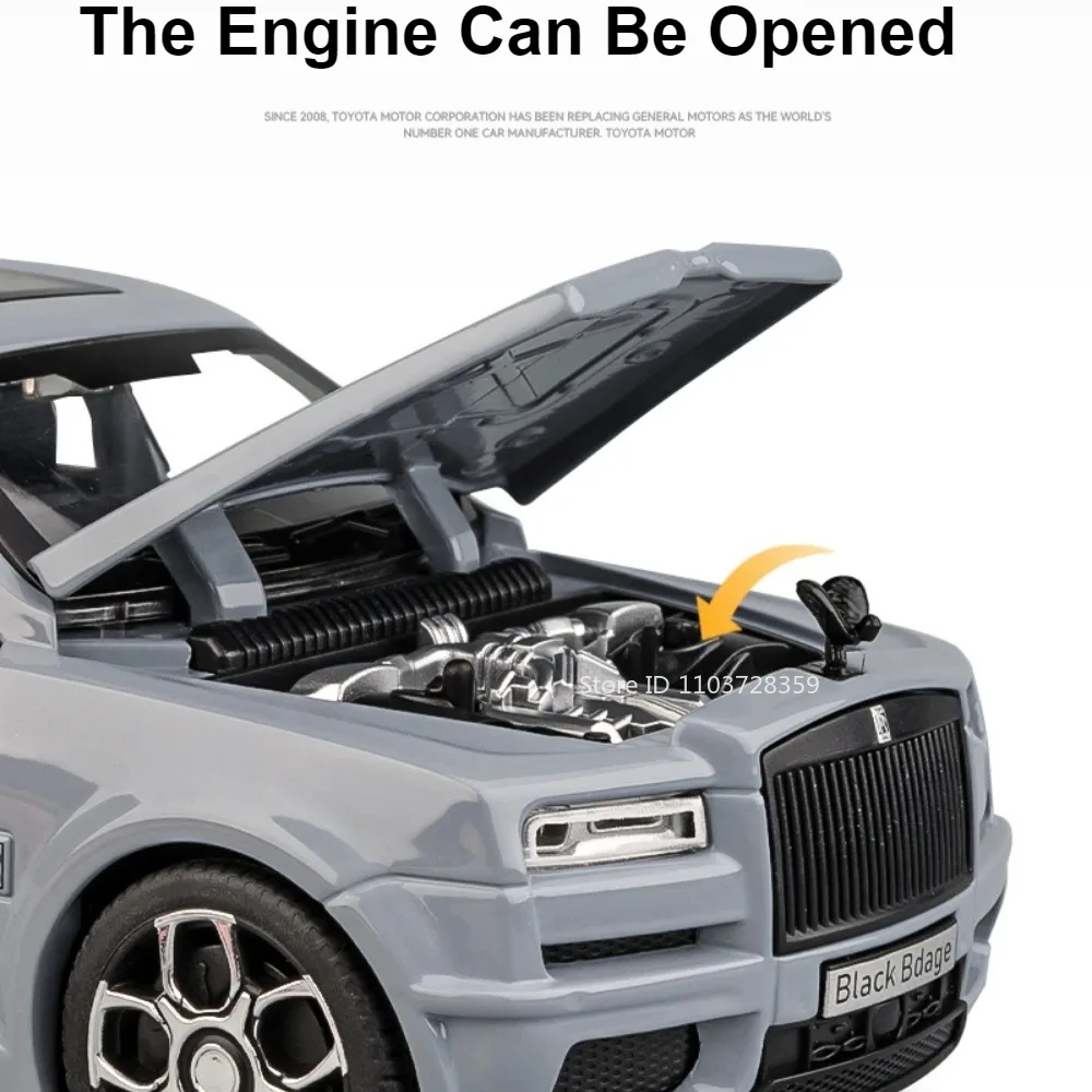 Modèle de voitures jouets Rolls-royce Cullinan, échelle 1:32, en alliage moulé sous pression, Mansory Wraith, son et lumière, portes ouvertes, rétractables, cadeaux pour garçons