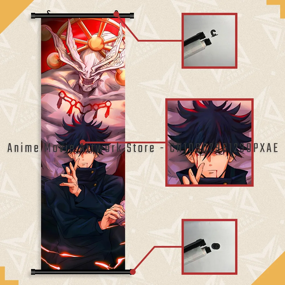 Anime Jujutsu Kaisen Scrolls Foto's Zenin Maki Canvas Wall Art Hangende Schilderijen Gedrukt Poster Woonkamer Home Decoratie
