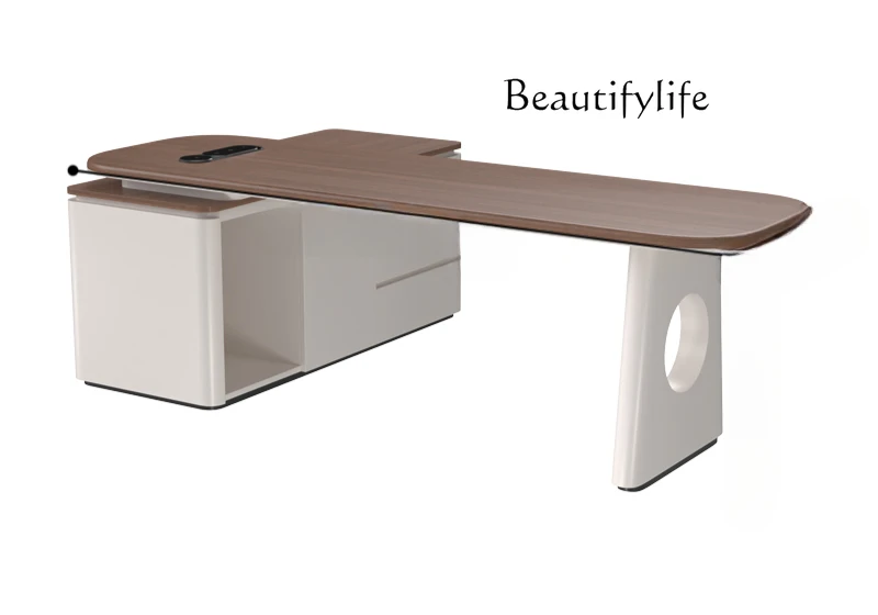 

Italian minimalist corner desk modern simple light luxury designer high-end desk computer desk combination