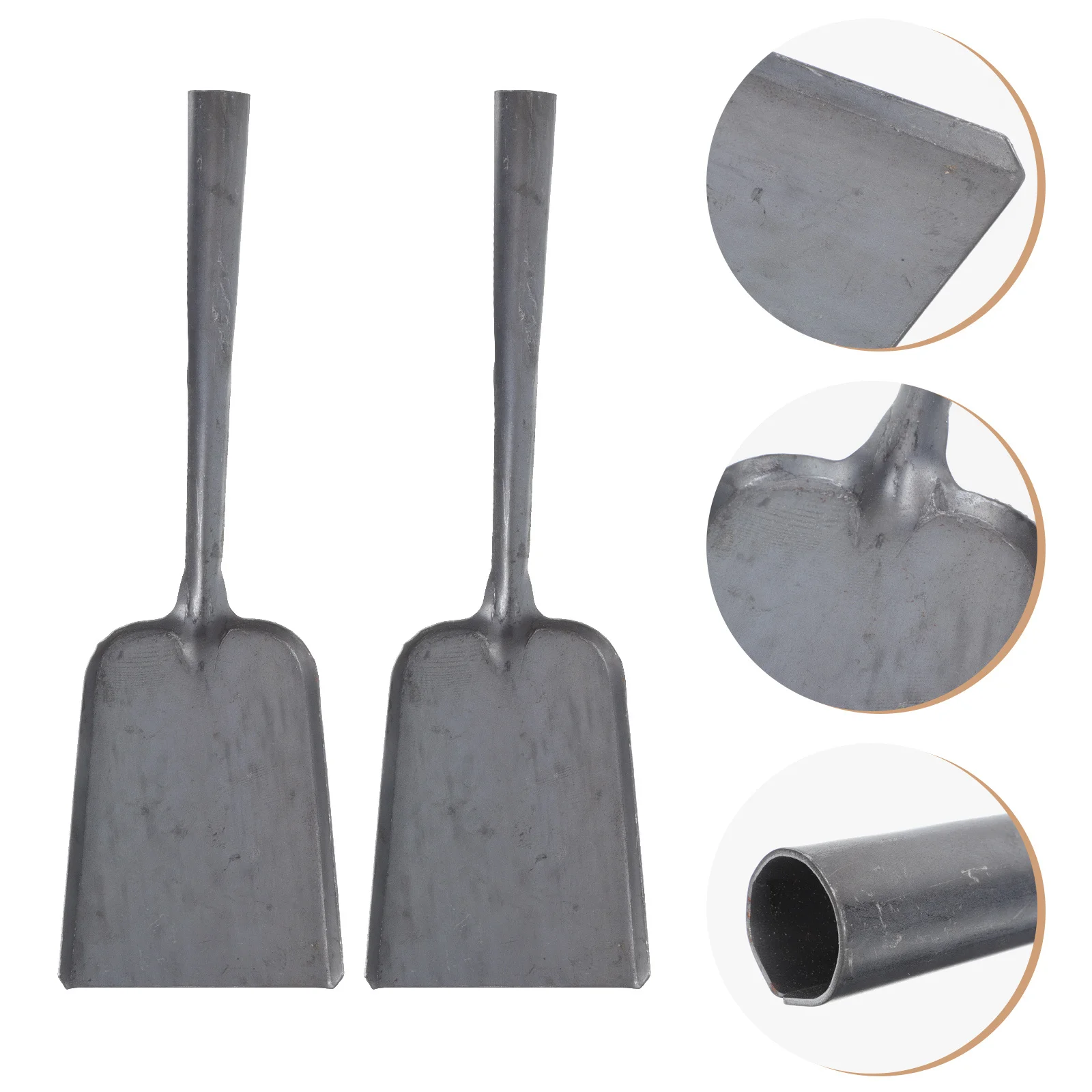 

2pcs Coal Shovels Premium Iron Bbq Charcoal Ash Shovels Waterproof Rust-Resistant For Kitchen Stove Outdoor Use