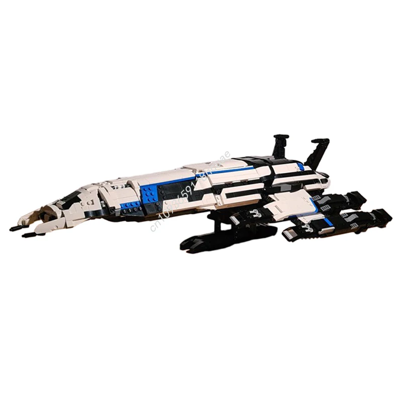 

2019 шт., космическая серия Mass Effect, Нормандия SR-2 Moc, модель, строительные блоки, оригинальность, сборка, кирпичи, игрушка на день рождения для детей и взрослых, подарок
