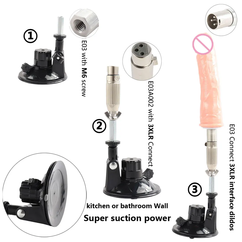 Fredorch Entry Level Sex Machine A2 / F2 /F3 Attachment 3XLR Accessories Dildos Suction Cup Sex Products For Women for Man