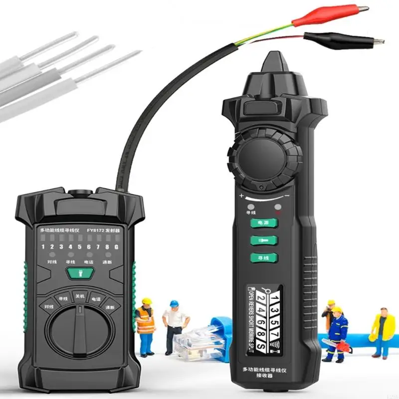 E28F Ethernet-Network Cable Probador Verifique RJ45/RJ11 Medidos red Prueba cable Sensitive Cable Tester Lcdscreen