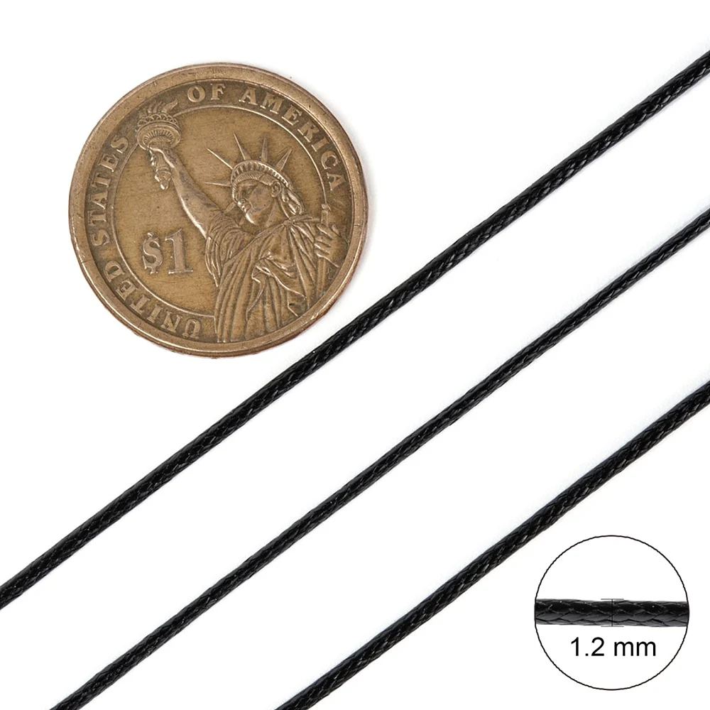 PandaHall 185 Yards/Rolle Koreanische Gewachste Polyester-Perlenschnur, 1,2mm Umweltfreundlich für Armband-Halsketten-Schmuckherstellung & Bastelbedarf – Detail 3