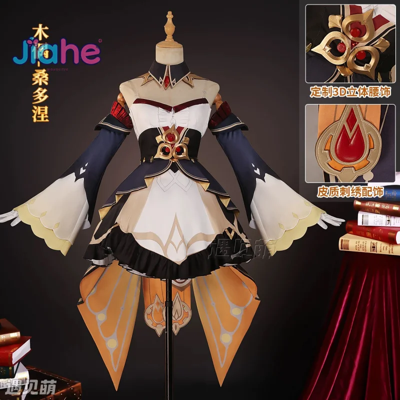 

Game Genshin Impact Sandrone Marionette Cosplay Costume Girl Sweet Dress Wig Necklace Props Halloween Christmas New Uniform
