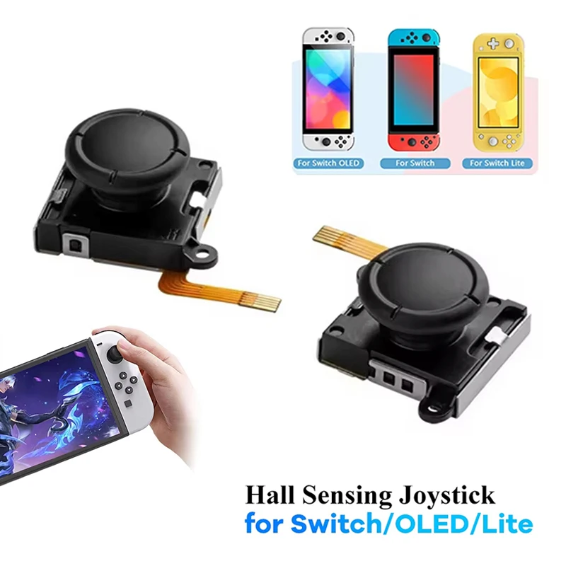 2pcs Replacement Hall Effect Joystick For JoyCon Replacement No Drifting Electromagnetic Hall Stick for Swicth OLED Lite Repair