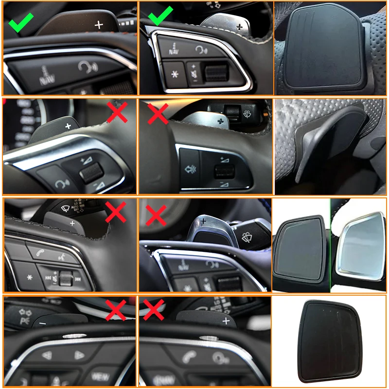 Extensión de paleta de cambio de volante de coche, paleta de cambio DSG para Audi A3, A4, A4L, A5, A6, A7, A8, Q3, Q5, Q7, TT, S3, R8, MK2, S5