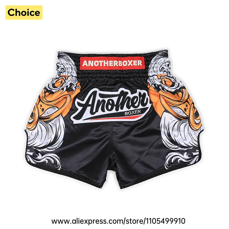 Muay Thai Shorts for Men Women Graphic Kickboxing Boxing Shorts Professional Training Fight Shorts for MMA Martial Arts Sparring