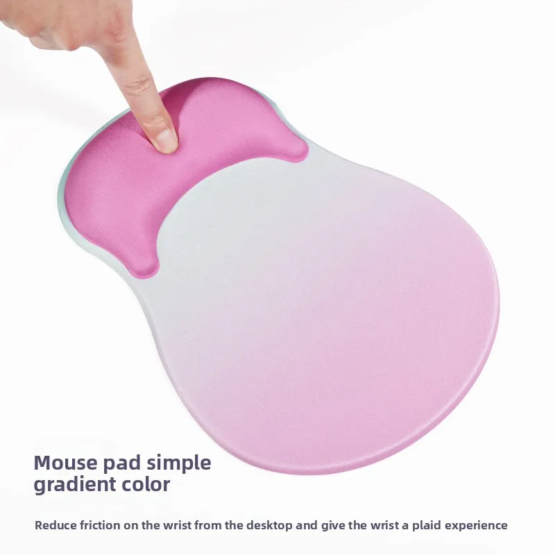 Gradient Silicone Wrist Rest Mouse Pad Q-Soft Desk Mat for Office Gaming 9 Color Options