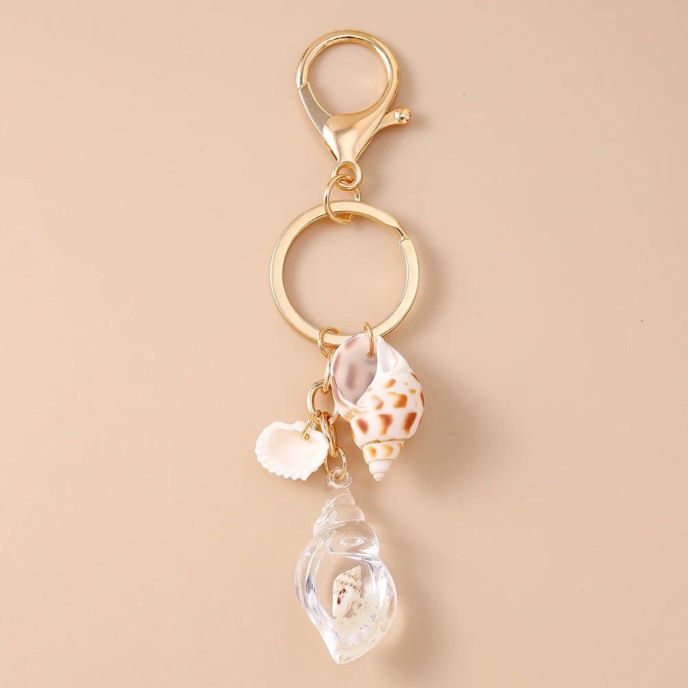 Aihua Bunter Bohemian-Stil Niedlicher Muschel-Schlüsselanhänger für Männer und Frauen, Handtaschenanhänger, DIY-Schmuck für Sommer, Strand und Urlaub, Geschenk – Detail 10