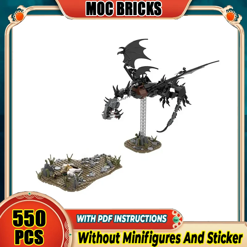 

Волшебные кольца Moc, строительный блок, сцена из фильма, модель короля ведьмы, замок, кирпичи, сделай сам, сборка, праздничные конструкции, игрушки, подарки