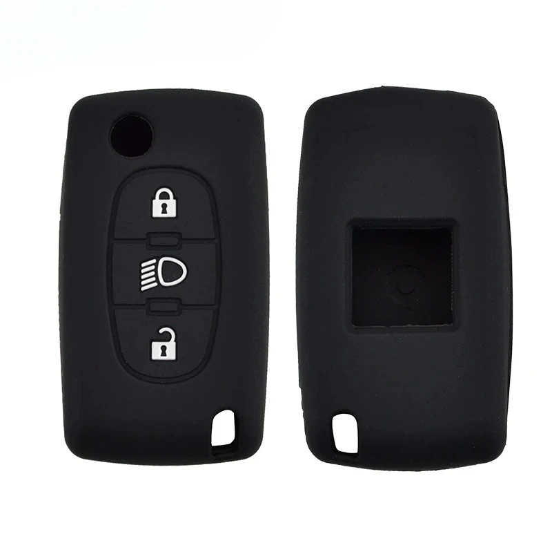 

For Citroen C2 C3 C4 Picasso Xsara C5 C6 C8 Folding Key 3 Button Silicone Remote Car Flip Key Cover Case Fob Shell Skin Protect
