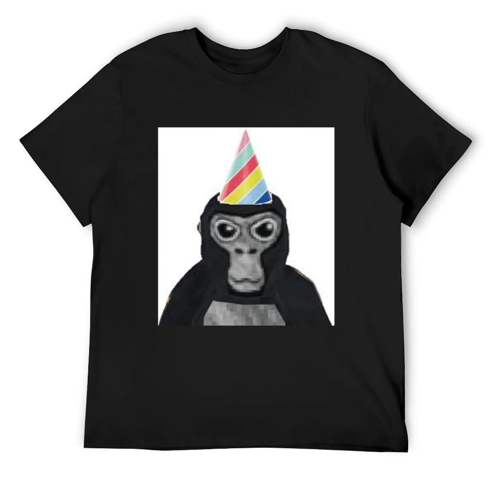 Gorilla tag monkey with birthday hat T-Shirt