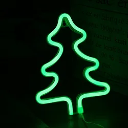 Green Christmas tree neon sign, USB/battery powered, home wall decoration, bedroom, party, bar, Christmas party gift